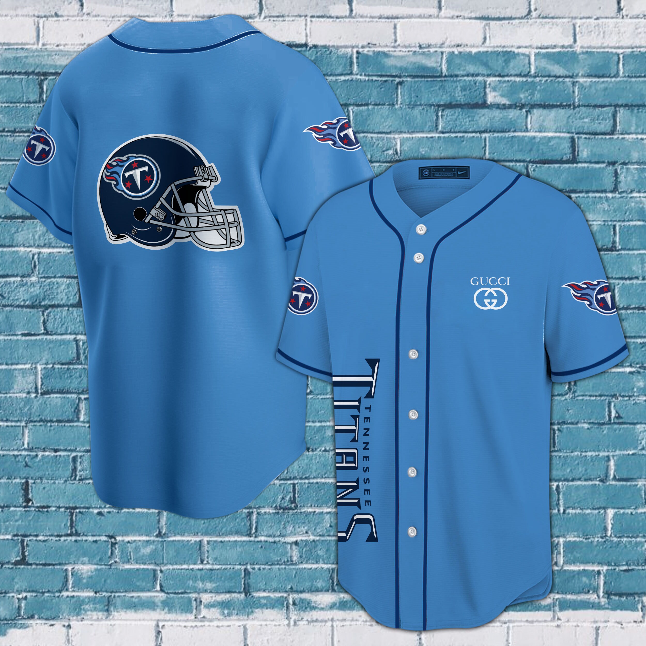 Gc_ND082 Tennessee Titans Baseball Shirt Baseball Jersey Etsy