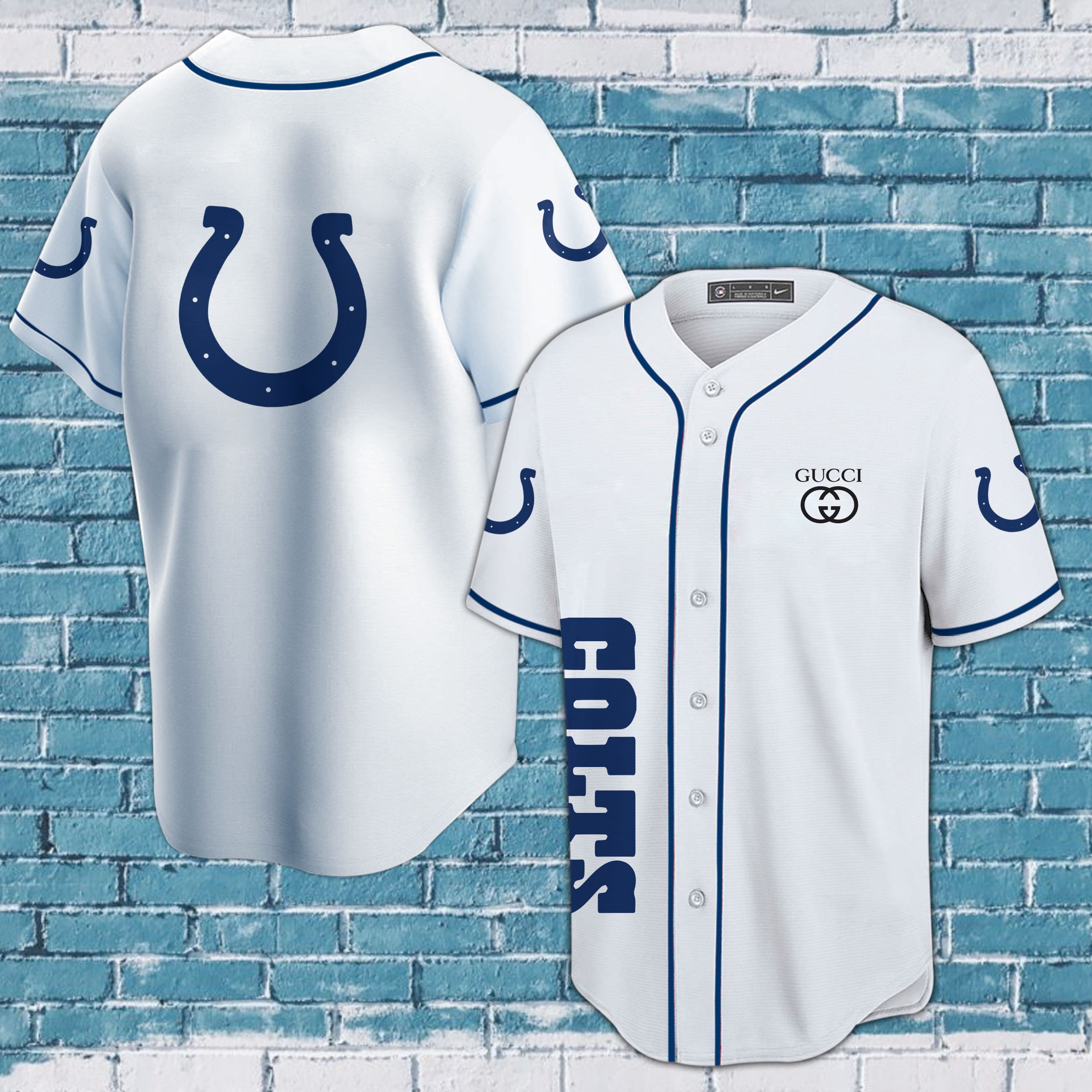 Gc_ND039 Indianapolis Colts New short sleeve men solid t-shirt | Etsy