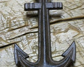 Cast Iron Antique Style ship ANCHOR Door Knocker NAUTICAL PIRATE Brown Finish