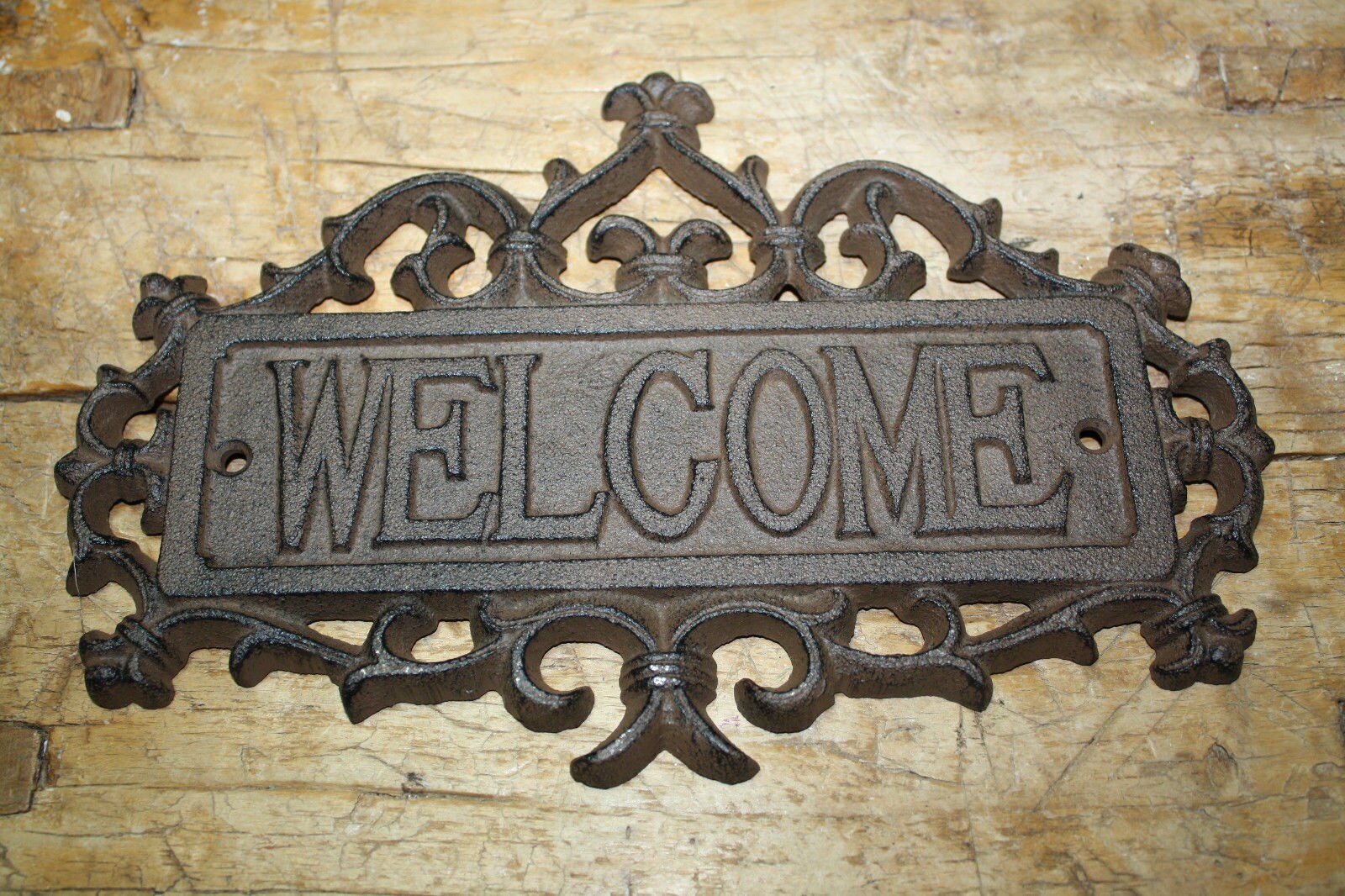 1 Cast Iron Antique Victorian Style Plaque Sign Rustic Etsy