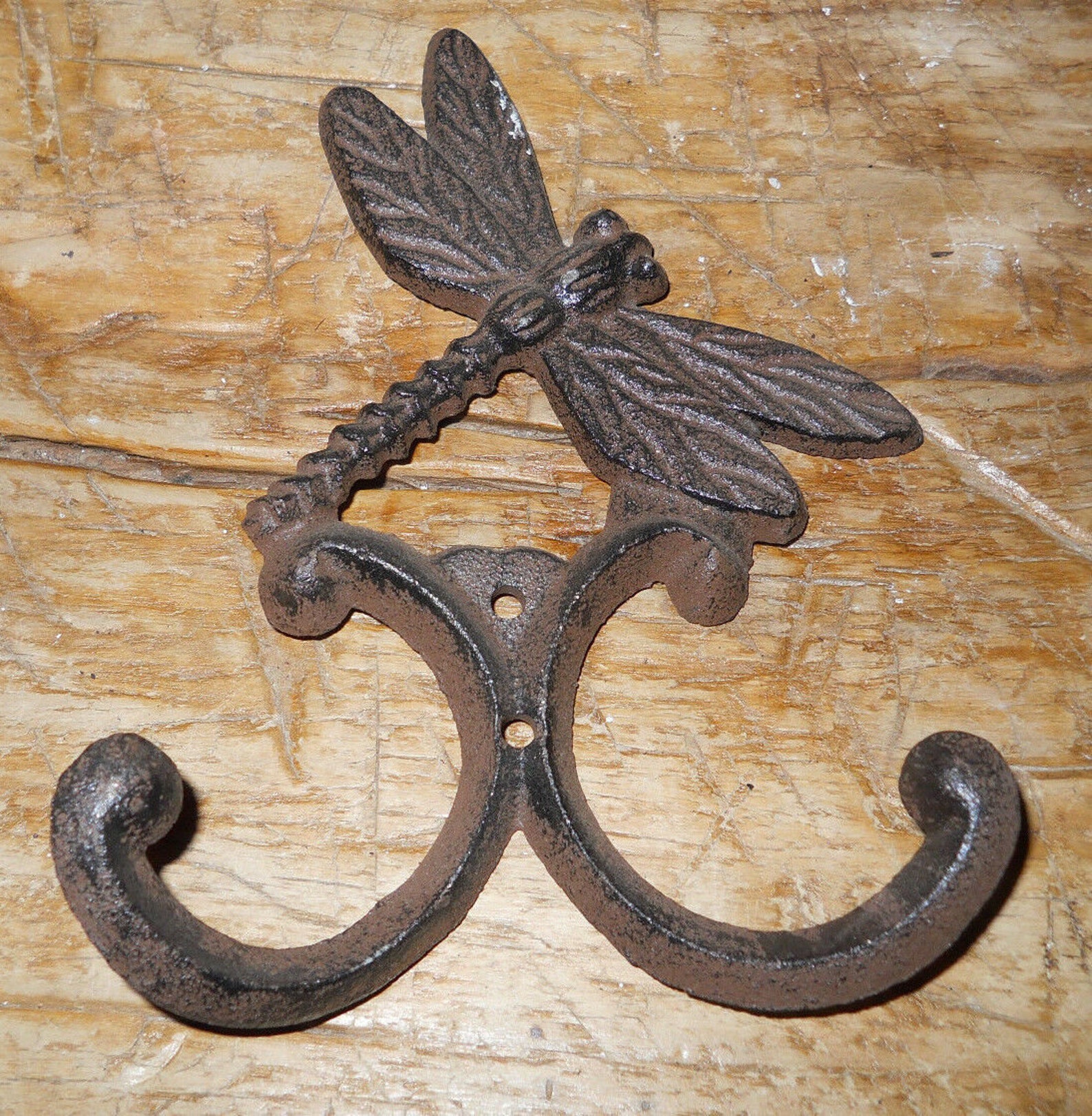 12 Cast Iron DRAGONFLY Towel Hooks Hat Rack Coat Hook Rustic Etsy