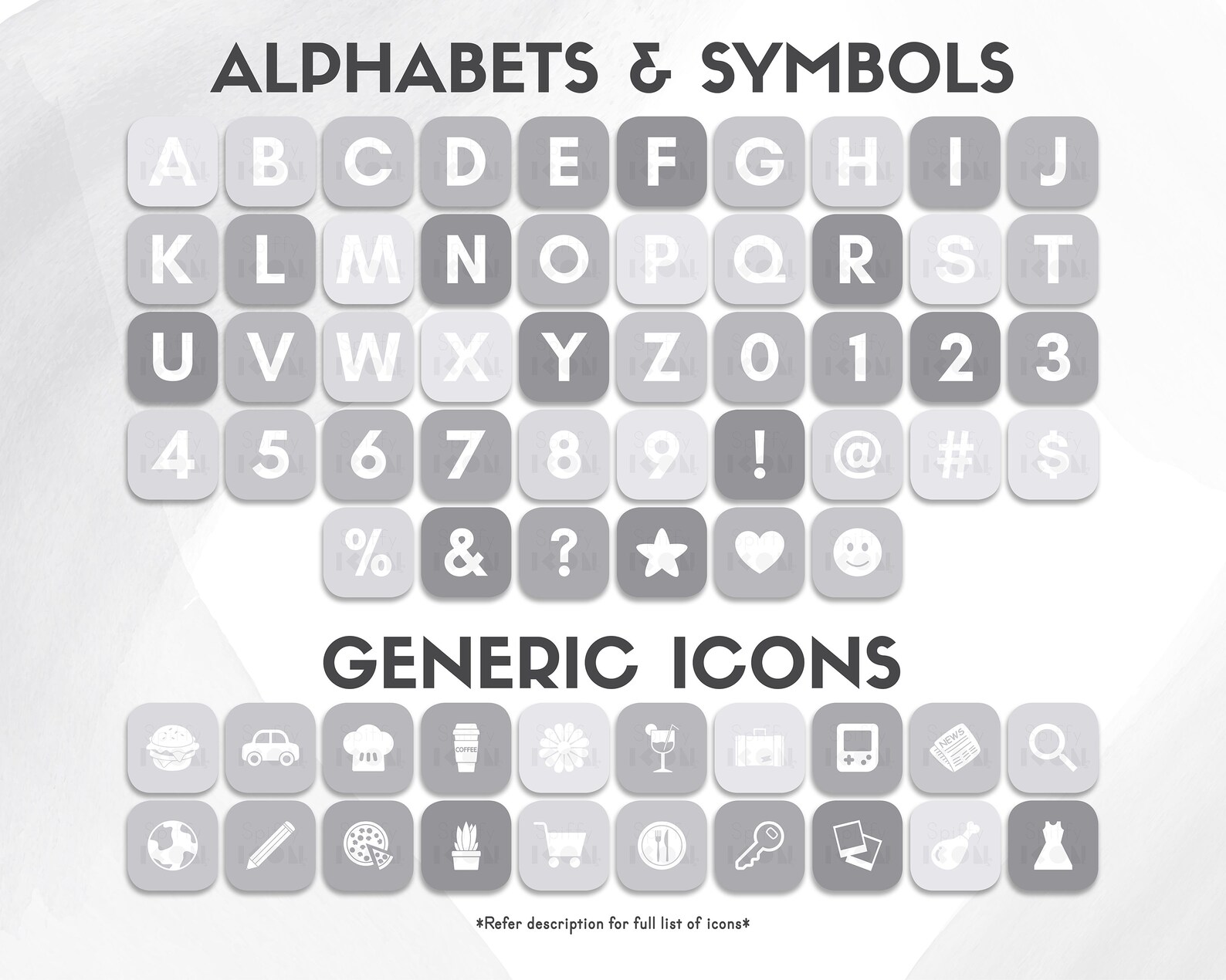 Minimalist Light Grey iPhone Ios 14 Ios 15 App Icons Pack Grey