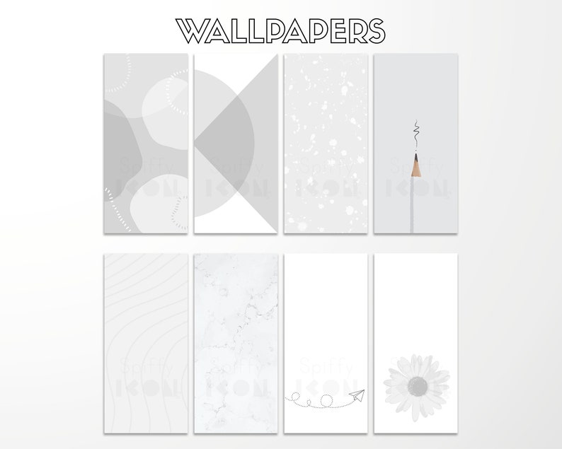 Minimalist White Iphone IOS 14 App Icons Pack White Icon Etsy