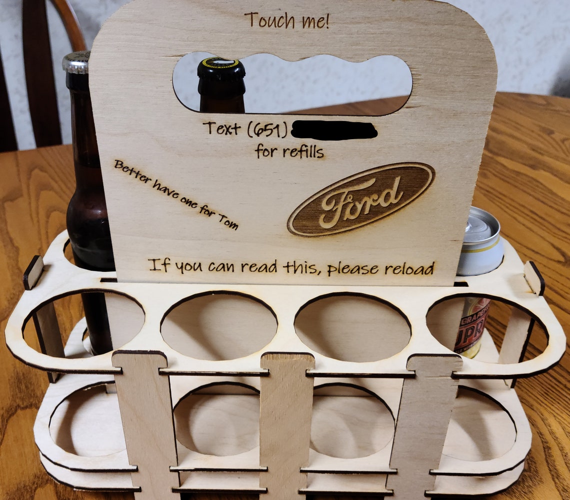 Engraved Beer Caddy Holds 8 beers Etsy