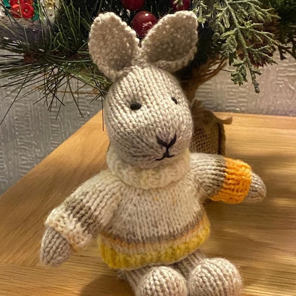 Knitted Rabbit - Etsy