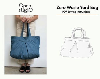 Bolsa de jardín Zero Waste - Instrucciones de costura PDF - Patrón de costura Zero Waste