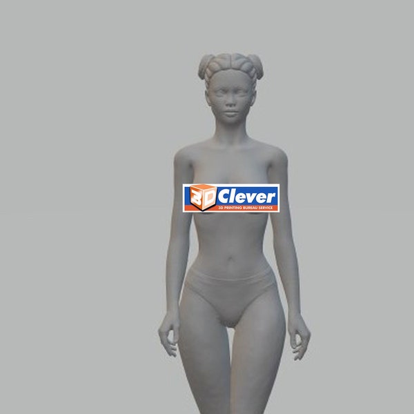 Model figure of  Naked Women Statue 25 mm high 1:76 scale, made by 3dclever  00 Scale