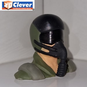 Highly-detailed Figure of a Jet fighter pilot 50 mm high, 50mm wide, 20mm deep from 3Dclever