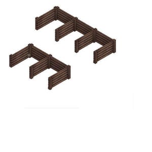 Il s&#39;agit de la fourniture de 2 soutes à charbon 324, l&#39;une de 2 travées et l&#39;autre de 3 travées. Ces soutes à charbon sont livrées en marron