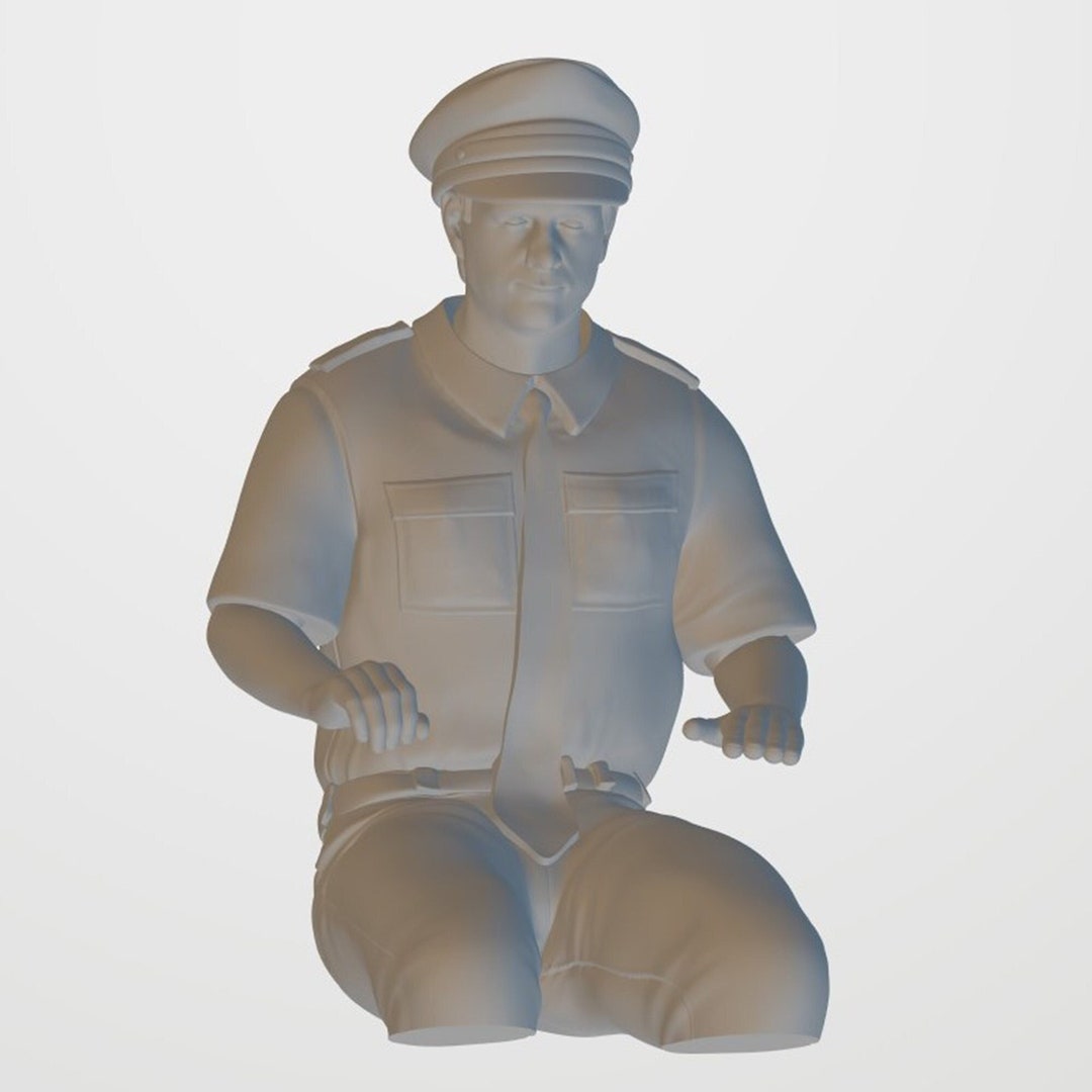 Highly-detailed Model Figure of a Train Driver or Pilot 35 Mm Tall - Etsy