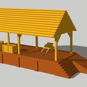 A wooden undercover Platform supplied as a kit 320  Available in various sizes