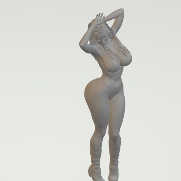 Hoch detaillierte Modell-Figur einer 70 mm großen nackten Frauen-Statue im Maßstab 1:24, Spur G