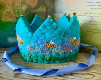 Waldorf felt birthday crown wool and felt