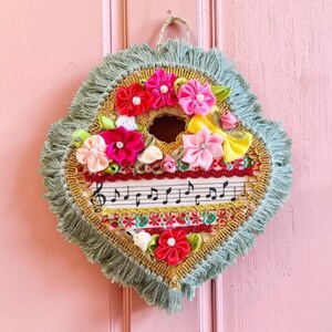 Summer Decorative Heart Lock, Romantic Entry Ornament, Elegant Door/Wall Hanging Decor, Colorful Vintage Inspired Decoration