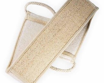 CINNEA® Luffa Massage-Rückengurt - Luffa Gürtel, natürliche Körperpflege für den Rücken, Rückenmassage, Hautpflege