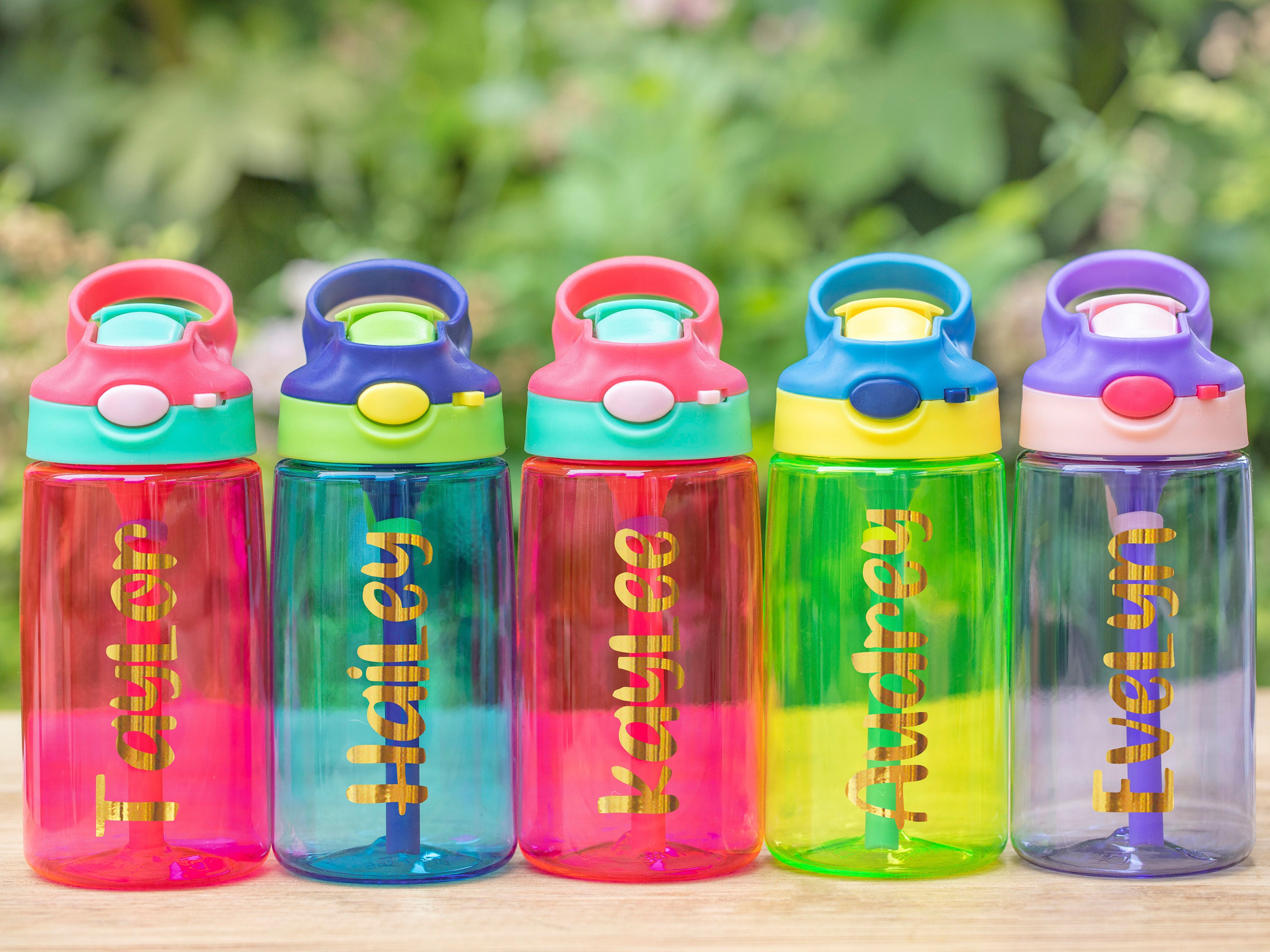 Personalised KIDS WATER BOTTLE Insulated|back To School|kids Drink Bottle|kids Insulated Drink Bottle|kids Gift| Flip Top Straw Water Bottle - UK
