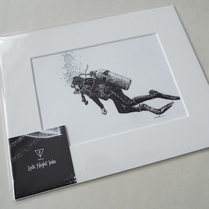 ORIGINAL KUNST - Taucher