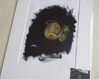 ORIGINAL ART - Sleeping field mouse