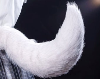 Animal Cosplay Cat Fox Wolf Tail, 7 Color Realistic Tail,Plush Animal Tail,Cosplay Party Maid Animal Cat Fox Wolf Tail.