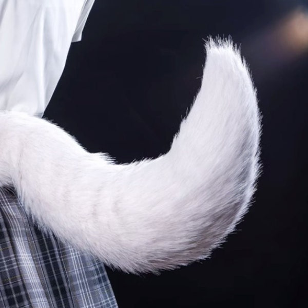 Animal Cosplay Cat Fox Wolf Tail, 7 Color Realistic Tail,Plush Animal Tail,Cosplay Party Maid Animal Cat Fox Wolf Tail.