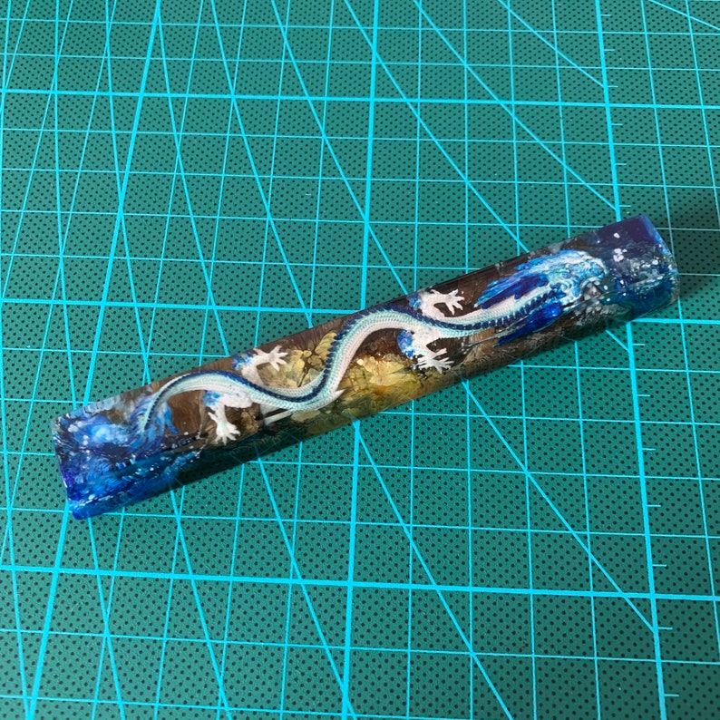 best gifts for him Blue Ocean Dragon Spacebar Resin Keycap Handmade Keycaps Custom Lucky Dragon Artisan Keycap Mechanical Keyboard