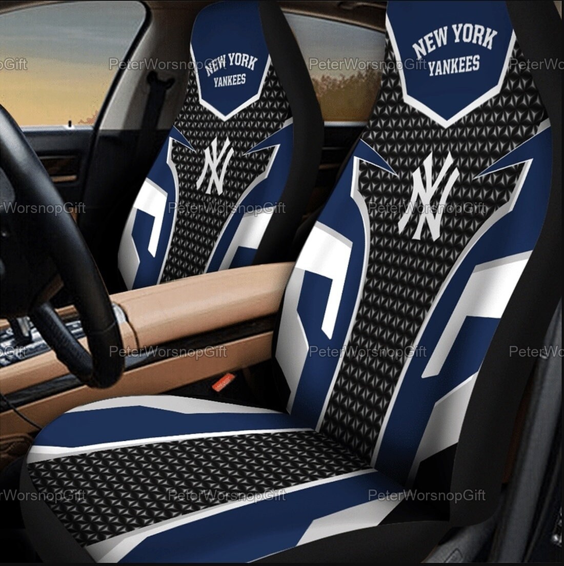 New Fashion New York Yankees Car Seat Covers Yankees Gifts Etsy