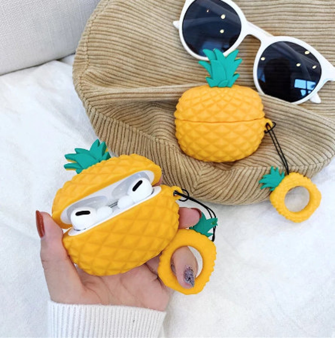 Kawaii Airpod Case 3D Kawaii Pineapple Case For Airpods Pro 3 Etsy