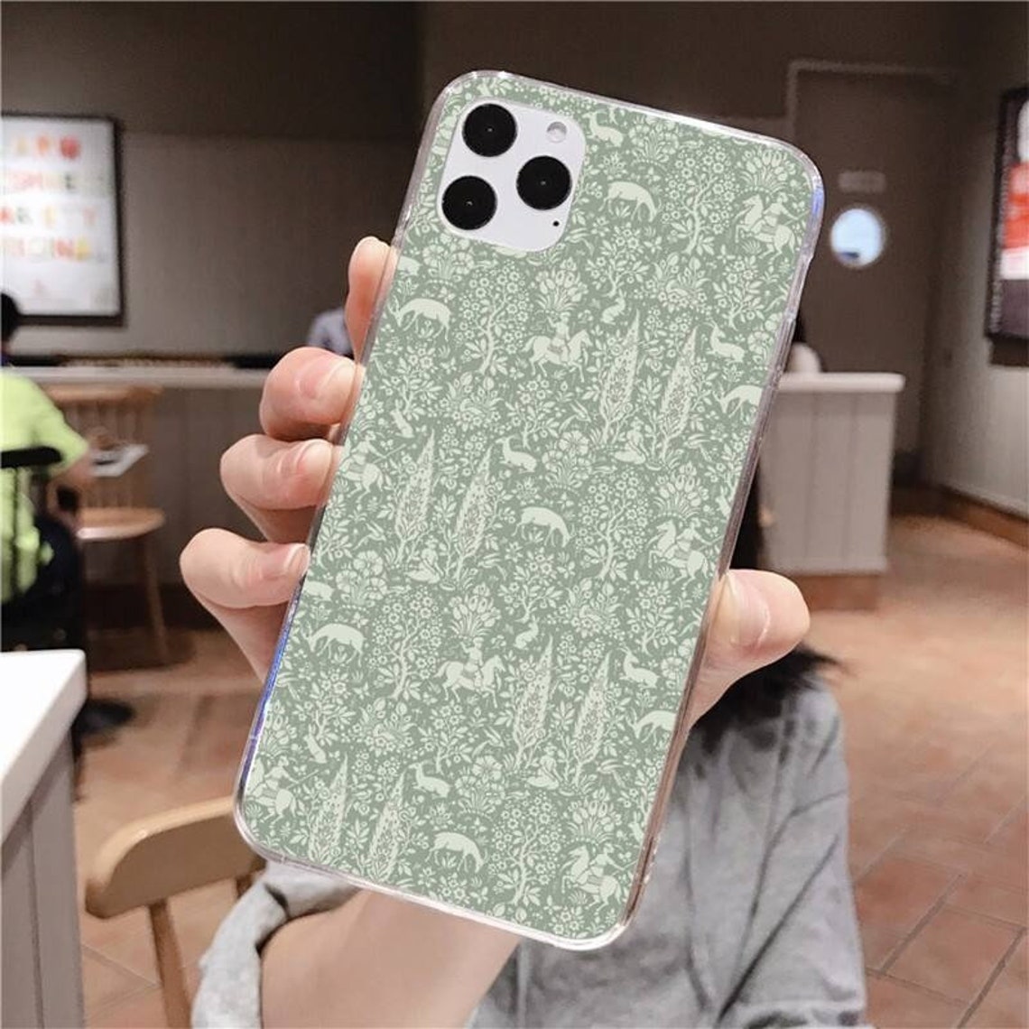 Sage Green Phone Case Sage Green Latte Heart Phone Case For Etsy