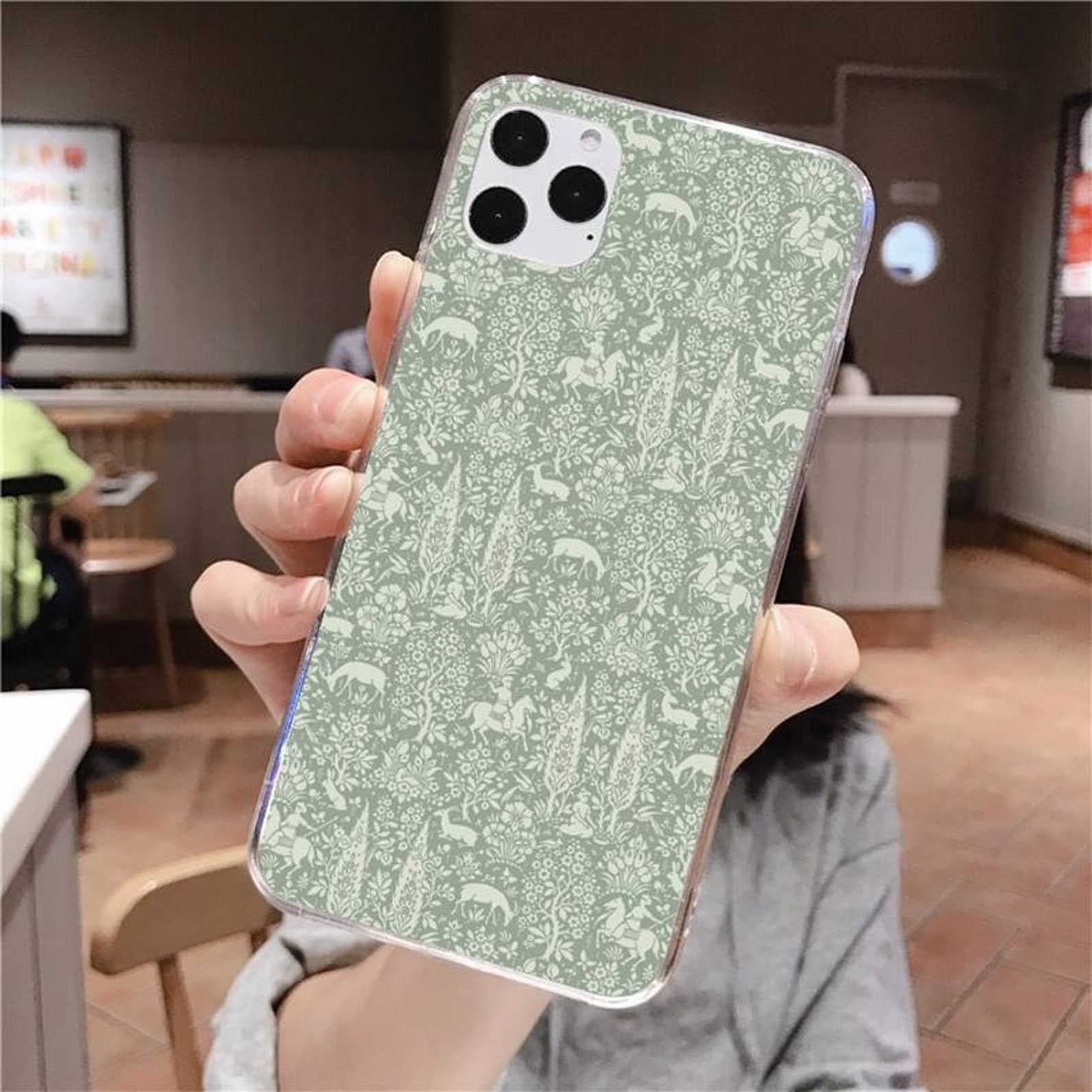 Sage Green Phone Case Sage Green Latte Heart Phone Case For Etsy