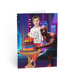 Tarjeta de deseos de cumpleaños de Spidey