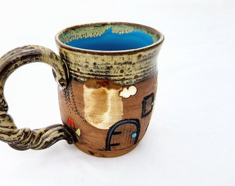 The Favorite Mug: "Book Break" | Handmade Artisan Coffee Mug | Artistic Mug | Ceramic Mug | Pottery Mug | Stoneware Mug