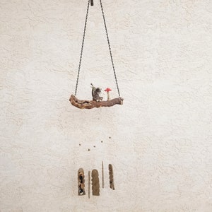 Colorado Windsongs | Dragon | fantasy | wind chime | handmade | artisan | stoneware | earthenware | grapevine | wood | outdoor | guarantee