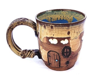 The Favorite Mug: "Air Mail 2" | Handmade Artisan Coffee Mug | Artistic Mug | Ceramic Mug | Pottery Mug | Stoneware Mug