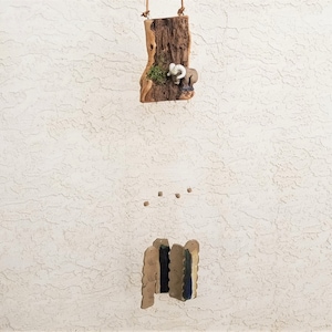Colorado Windsongs | Ram | wind chime | handmade | artisan | stoneware | earthenware | grapevine | wood | outdoor | guarantee