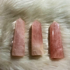 Rose Quartz Tower | Rose Quartz Point | Rose Quartz Crystal | Natural Rose Quartz | Love Self Love Crystal Wand | Rose Quartz Point