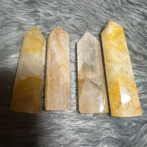 Golden healer Crystal Tower | Golden Healer Point | Polished Golden Healer Statement Piece