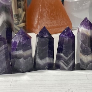 Dream Amethyst Towers | Mini Chevron Amethyst Towers