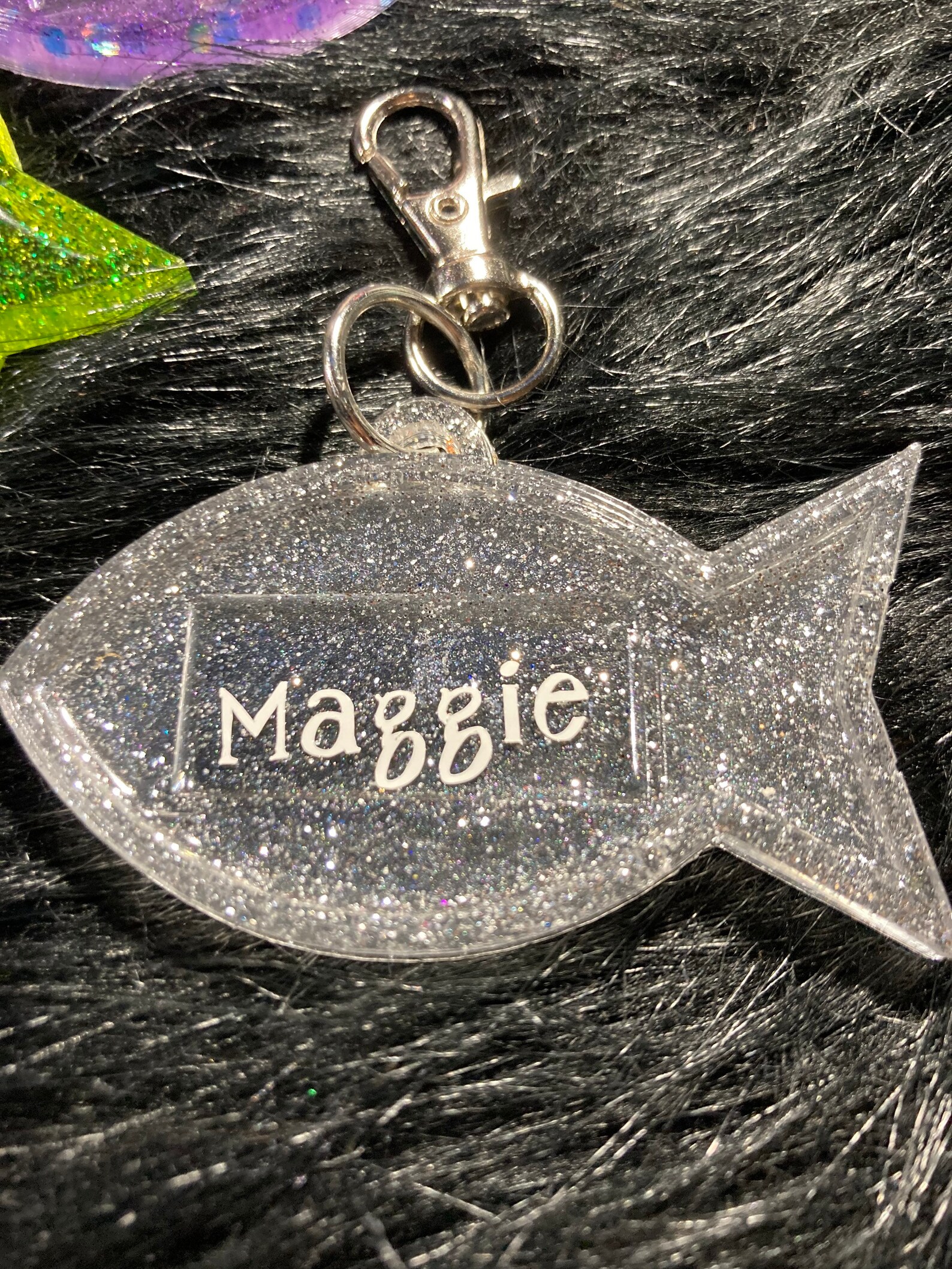 Cat Name Tag Keychain Cat Name Tag Custom Cat Tag Keychain Etsy