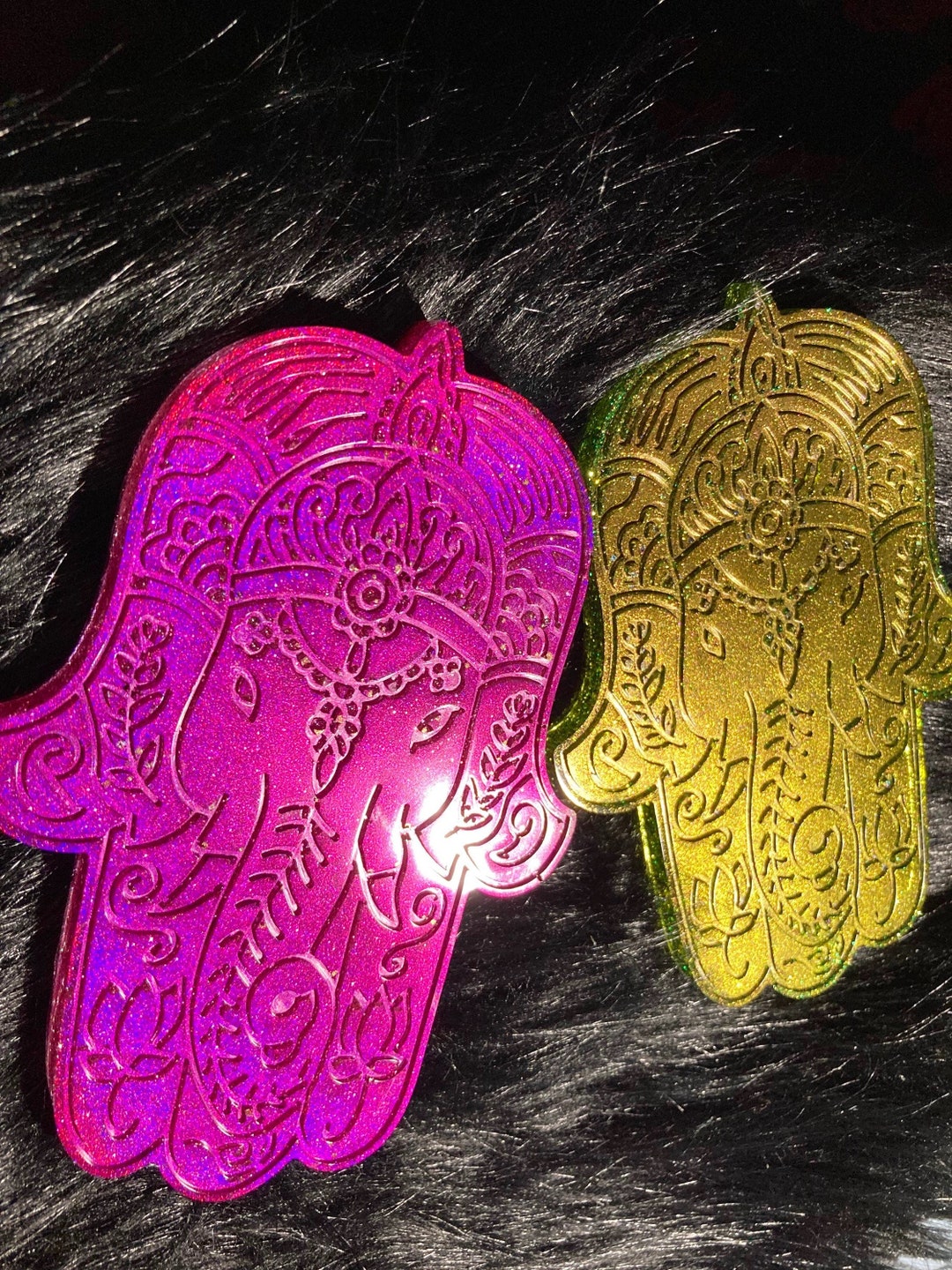 Elephant Hamsa Hand Decorative Tray Etsy.de