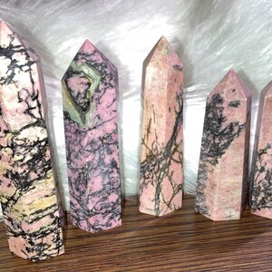 Rhodonite Towers | Rhodonite Crystal Points