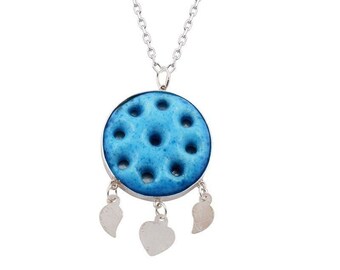925 Sterling Silver Handmade Evil Eye Necklaces / Turquoise Gemstone Assyrian Necklaces