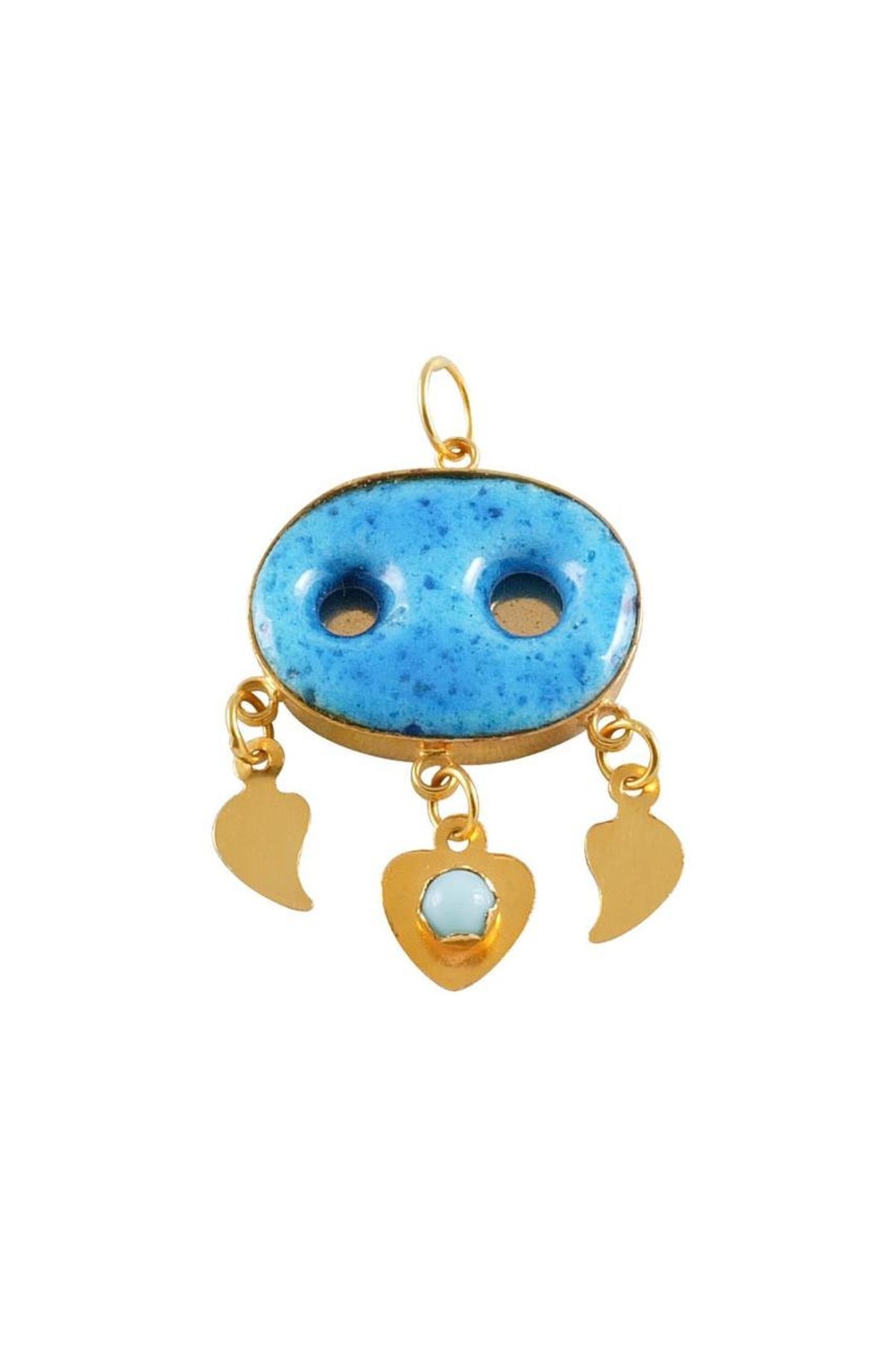 14K GOLD Syriac Evil Eye Bead Necklace Used by Hercai 14K Etsy