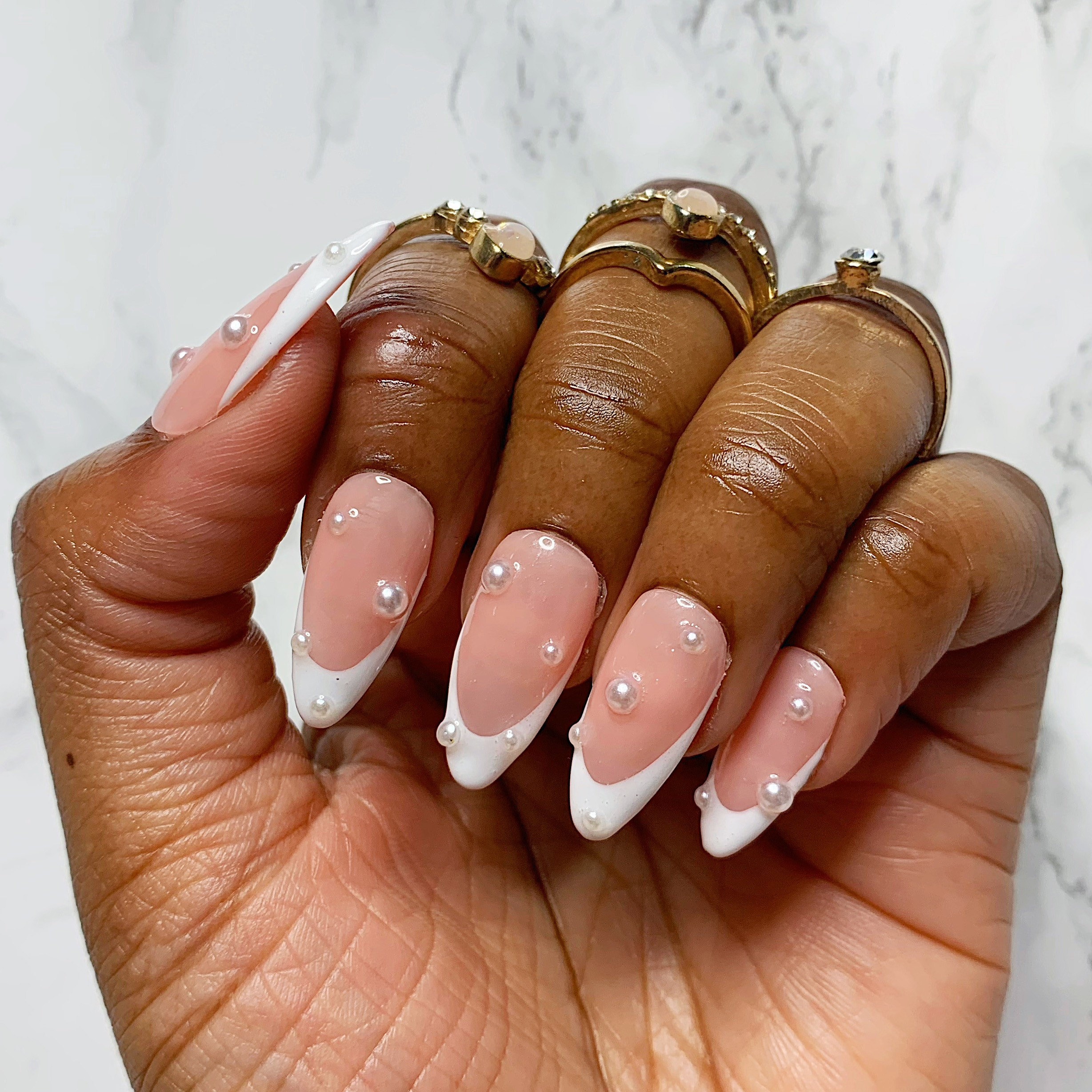 Pearl #almondnails  Nails, Cute nails, Simple nails