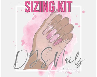 Press On Nail Sizing Kit | Almond, Coffin, Square, Stiletto Nails