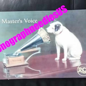 Tin Sign - His Master&#39;s Voice RCA Nipper/Vintage Style 16x11&quot; Sign