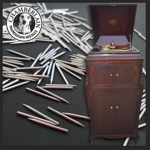 CHOOSE Pack of Steel Needles, for your Gramophone, Phonograph, Victor Victrola, Record Player: Choose Loud, Medium Soft or Spearpoint