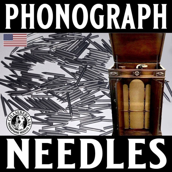 CHOOSE Pack of 100, Needles for Phonograph your Gramophone Phonograph Record Player: Choose Loud, Medium Soft or Spearpoint