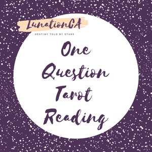 One question Tarot reading Full up to 3 Cards