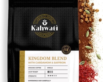 Arabic (Saudi) Golden Roast Coffee with Saffron and Cardamom, Flavoured Coffee, Islamic Food Gift, Eid Gift