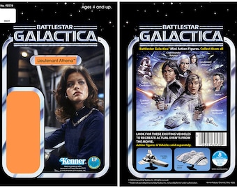 Lieutenant Athena (Maren Jensen) - Battlestar Galactica 1978 - Kenner cardback